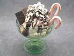 chocolate peppermint ice cream sundae