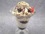 hot fudge english toffee chip ice cream sundae