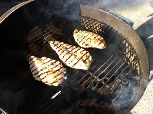 how to cook chicken breasts on charcoal grill