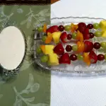 Fruit Kabobs with Marshmallow Fruit Dip