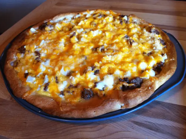 scrambled egg breakfast pizza recipe