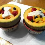 fruit filled cantaloupe