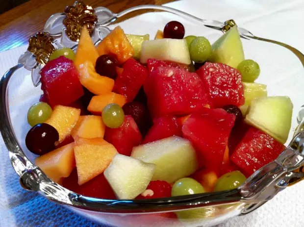 melon and grape fruit salad