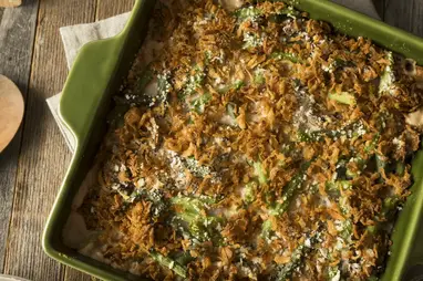 Classic Green Bean Casserole with Water Chestnuts | Vintage Cooking