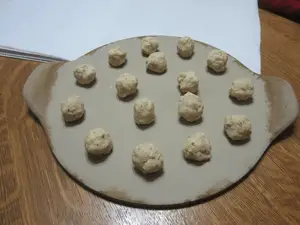 Russian teacake cookies ready for the oven.