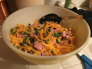 shredded potato casserole prep 1