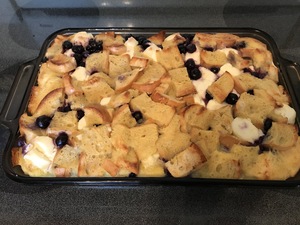 blueberry French Toast ready for oven