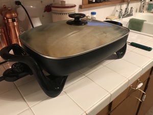 pork noodle casserole almost ready to eat