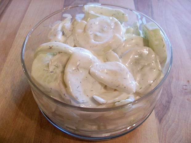 creamy cucumber salad