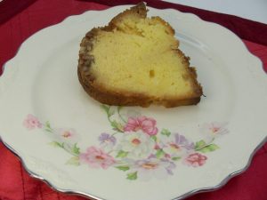 rum cake slice