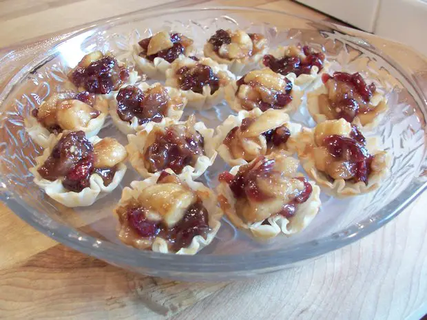 mini apple tarts with cranberries