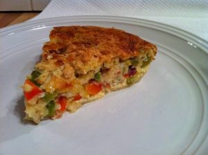 bell pepper quiche slice