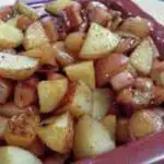 fried potatoes and ham