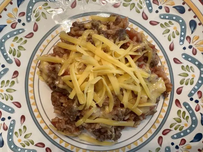 hamburger rice skillet